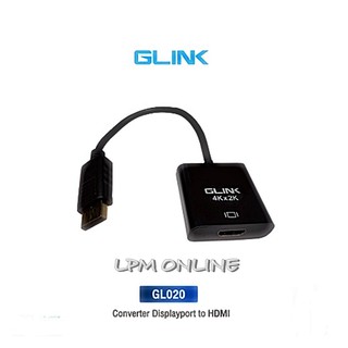 อุปกรณ์แปลงสัญญาณ Converter Display Port TO HDMI GLINK GL020 ประกัน 1 ปี ของแท้ประกันศูนย์ G-LINK