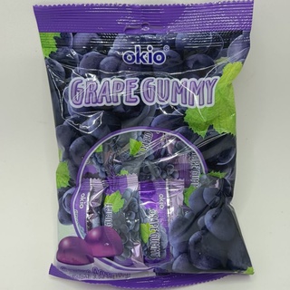 1 ถุง เกรป กัมมี วุ้นเจลาตินสำเร็จรูป รสอุ่น ตราโอกิโอ ขนาด 100 กรัม Okiio Grape Gummy 100g