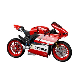 Mytopshop ใหม่ โมเดลรถมอเตอร์ไซค์ MOC Technic Ducati V4 ของเล่นเสริมการเรียนรู้เด็ก 729 ชิ้น