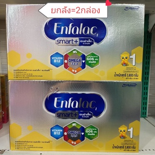 (ยกลัง=2กล่อง)Enfalac Smart+1 เอนฟาแล็ค สมาร์ท สูตร 1 (3,800 กรัม (8ซอง)