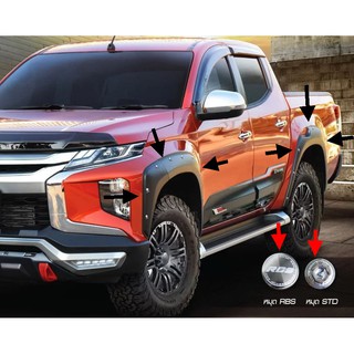 คิ้วล้อ Mitsubishi Triton ปี 2019 (เฉพาะรุ่นแคปและ 4 ประตู)สีดำด้าน