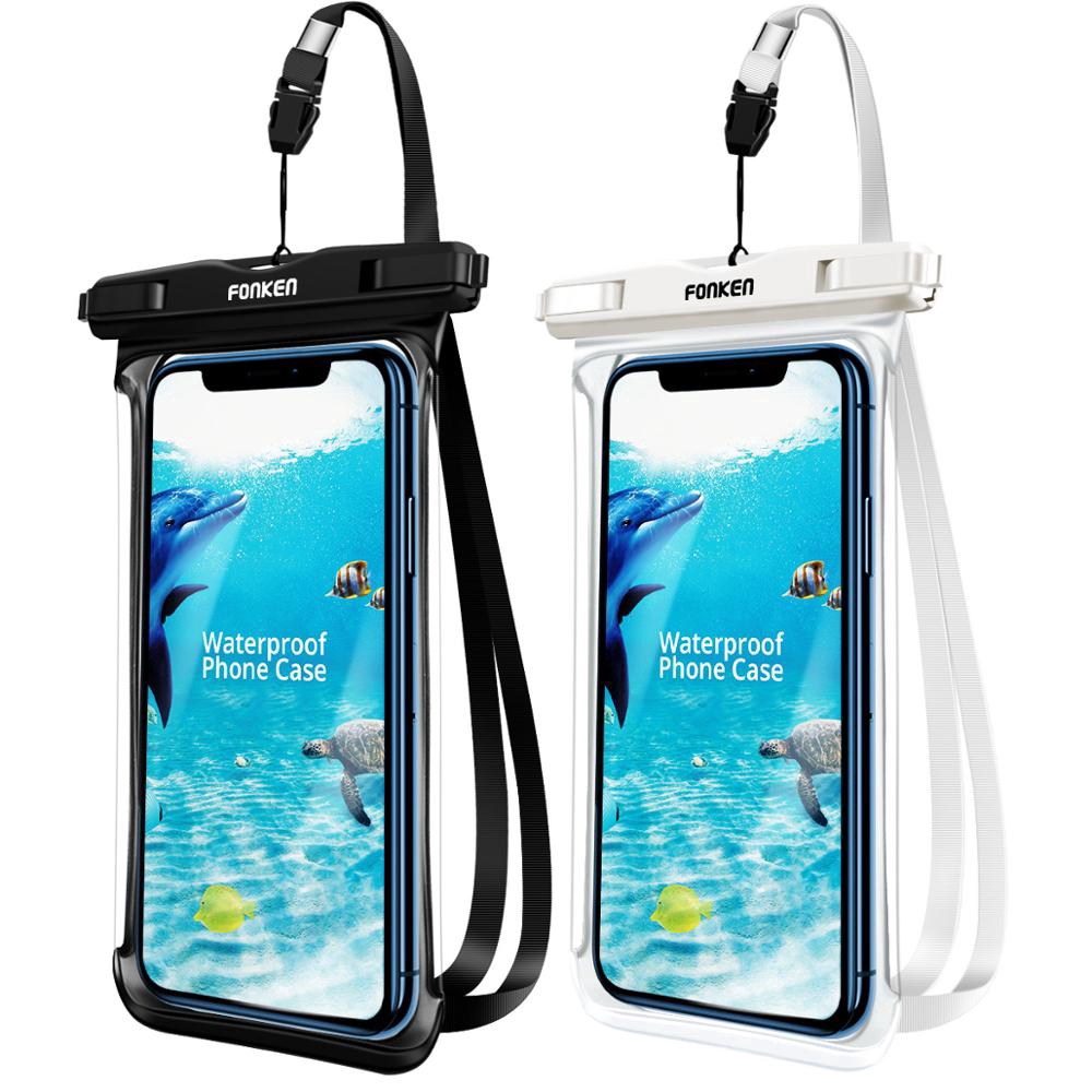 Mobile Pouches 32 บาท Fonken เคสกระเป๋า ใส่โทรศัพท์มือถือ กันน้ำ สําหรับดําน้ำ กระเป๋าว่ายน้ำ Mobile & Gadgets