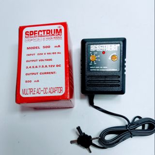 หม้อแปลงปรับโวล AC-DC ADAPTOR 3v-4.5V-6V-7.5V-9V-12v-500ma SPECTRUM