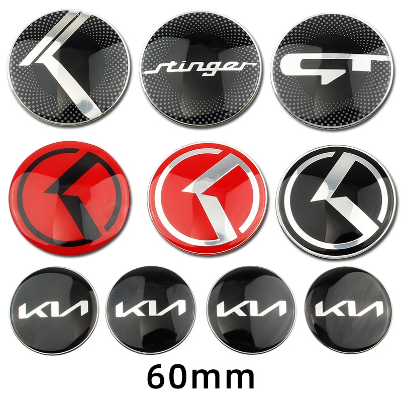 4 ❤ Kia k2 k3 k4 k5 สมาร์ทวิ่ง Lion Running Solando Hub Cover สติกเกอร์ KN ฝาครอบล้อรถโลโก้สติกเกอร์