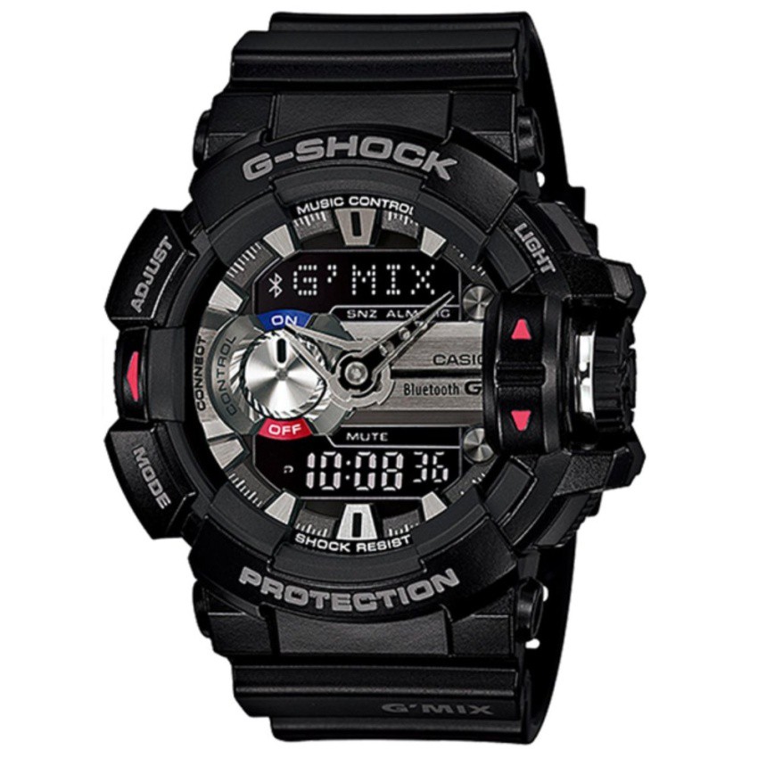Casio G-Shock นาฬิกาข้อมือผู้ชาย สายเรซิ่น รุ่น G'MIX GBA-400,GBA-400-1A (CMG) - สีดำ