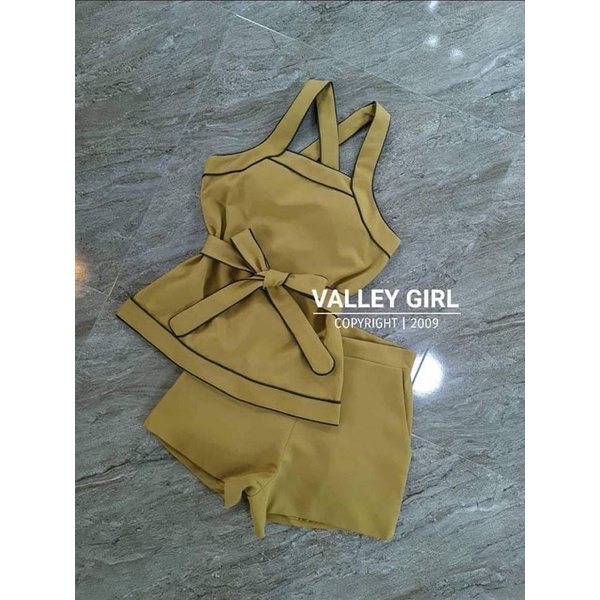 ✨New✨ป้าย Valley Girl size L ชุดเซ็ทสีเขียวมะนาว น่ารักมากกก ใส่ได้ทุกโอกาส👗✨