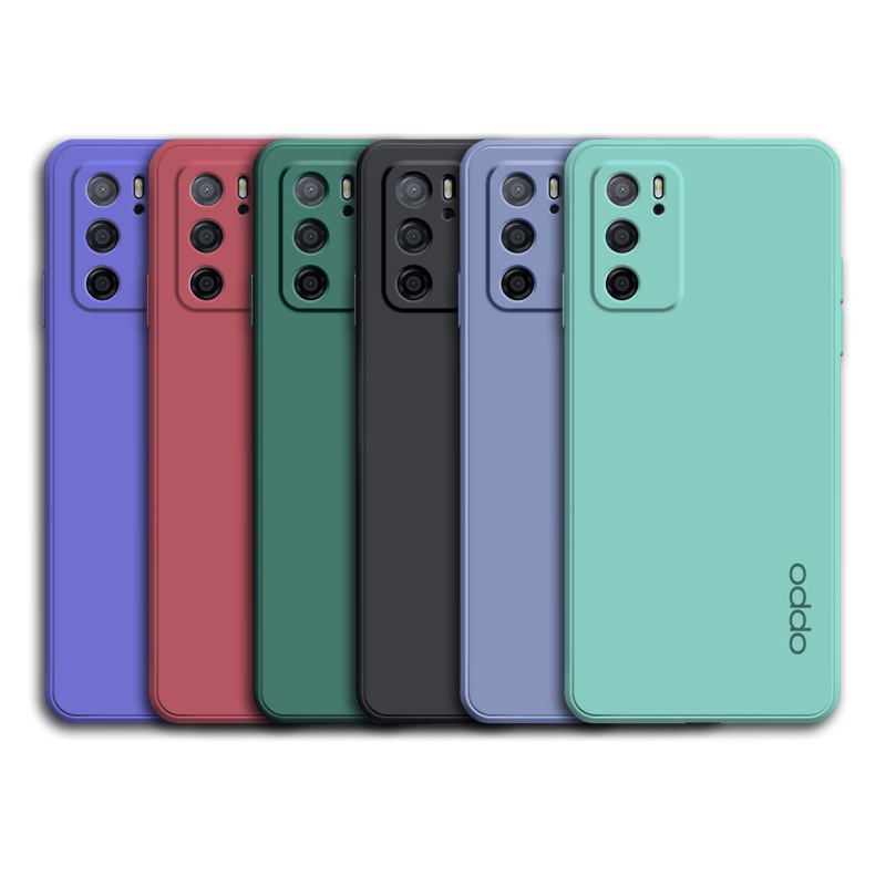 เคสโทรศัพท์มือถือ ซิลิโคน สีพื้น สําหรับ Oppo Reno 6 Pro 5 Pro+ 4 4G 5G Plus