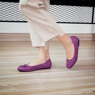 รองเท้าหนังแกะ ICONIQ รุ่น Leah Flat Comfy Balerina in Violet