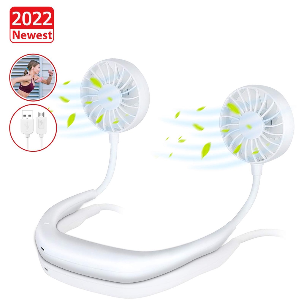 USB Portable Fan Cold Fan Hands Free Hanging Neck Fan Rechargeable Mini