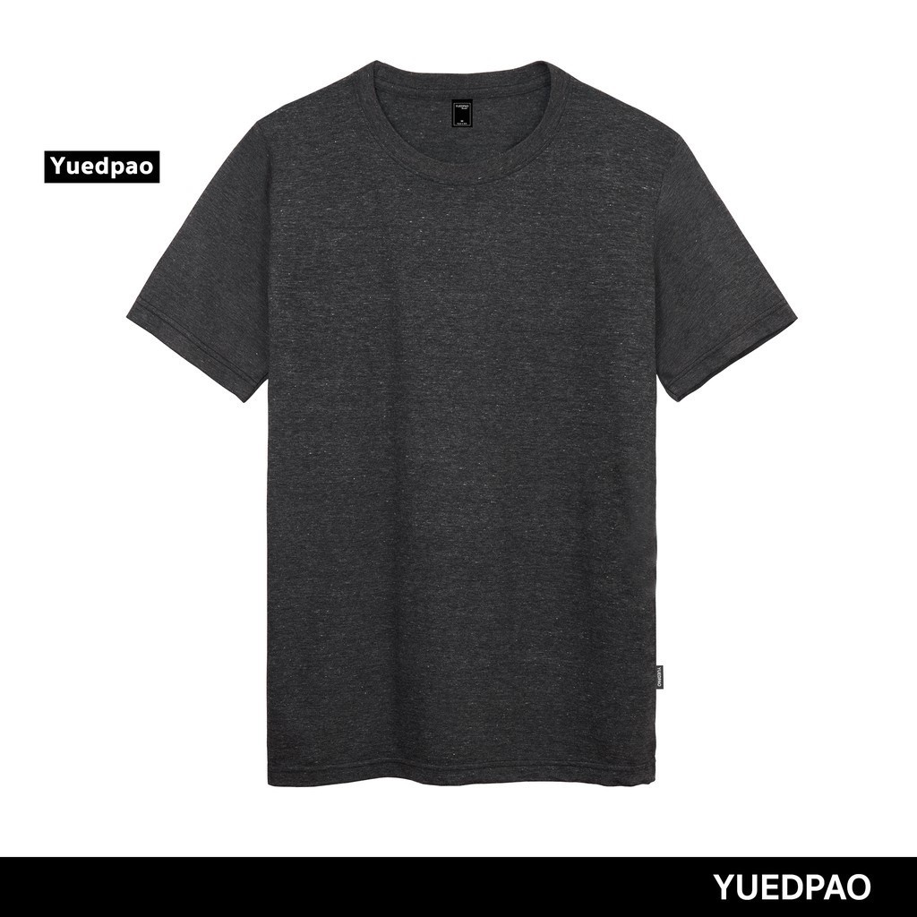 Yuedpao_cnx เสื้อยืดคอกลม รับประกันไม่ย้วย 2 ปี ผ้านุ่มใส่สบายมาก เสื้อยืดสีพื้น เสื้อยืดคอกลม_สีเทาดำ