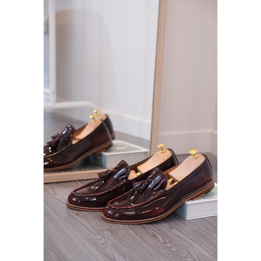 tassel loafer - bunch (burgundy) รองเท้าหนังวัวแท้