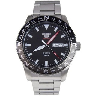 SEIKO นาฬิกาข้อมือผู้ชาย SPORTS 5 Automatic สีเงิน/สีดำ สายสแตนเลส รุ่น SRP669K1