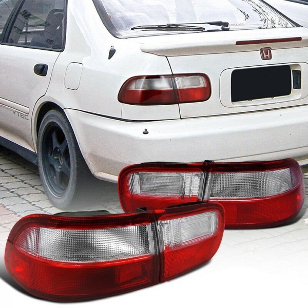 ไฟท้าย ขาว-แดง CiviC EG 4 door  งานไต้หวัน