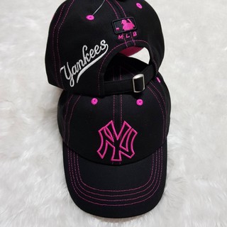 ของแท้ นำเข้าจากเกาหลี หมวก New York หมวก NY MLB YANKEES รหัส 32CPKV911150LF ดำปักชม