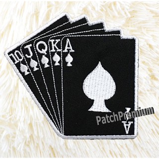 Royal Straight Flush Cards - ตัวรีด (Size M) ตัวรีดติดเสื้อ