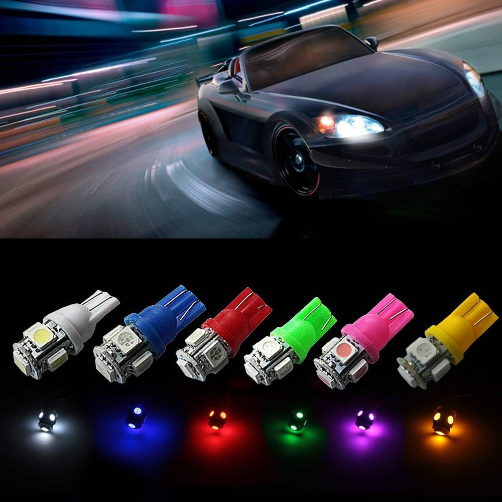 20 (ชิ้น) X T10 หลอดไฟ LED รถยนต์ T10 W5w 5 SMD 5050