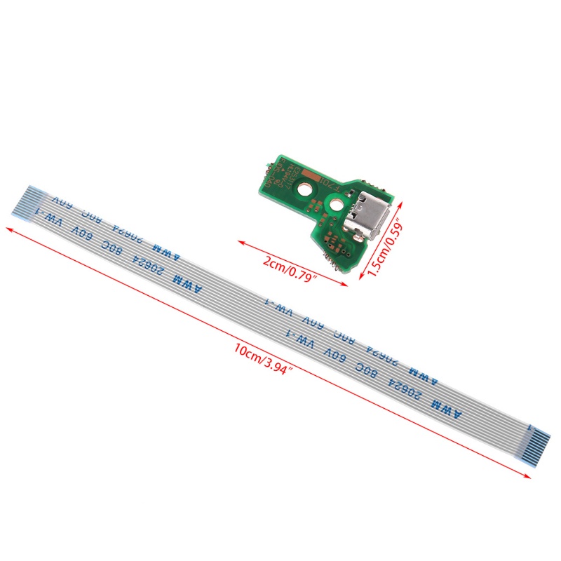 【3C】บอร์ดพอร์ตชาร์จ Usb แบบเปลี่ยน สําหรับคอนโทรลเลอร์ Jds-040 Ps4 พร้อมสายแพ 12Pin
