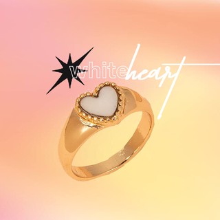 แหวนหัวใจ heart gold white ring