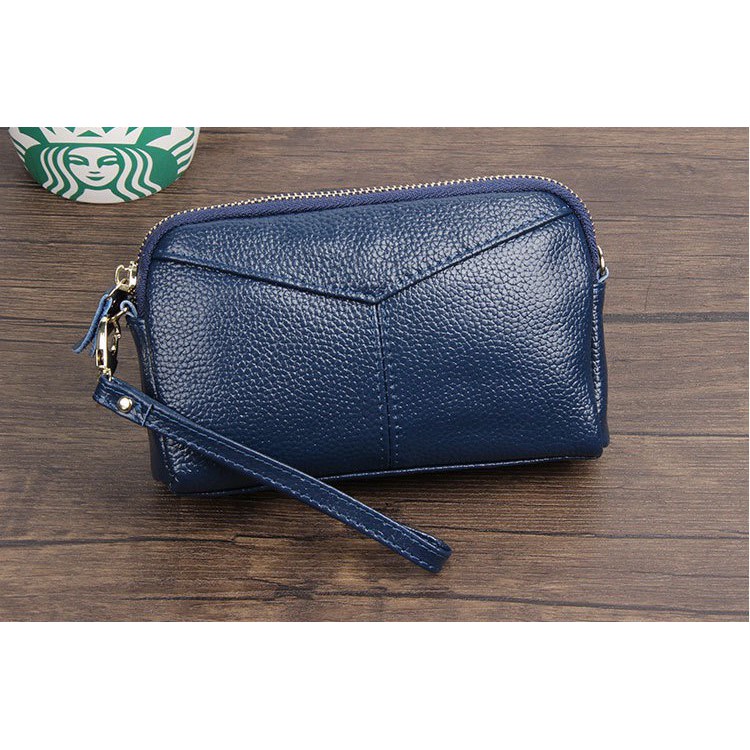 กระเป๋าหนังแท้ leather pouch กระเป๋าคลัช W040