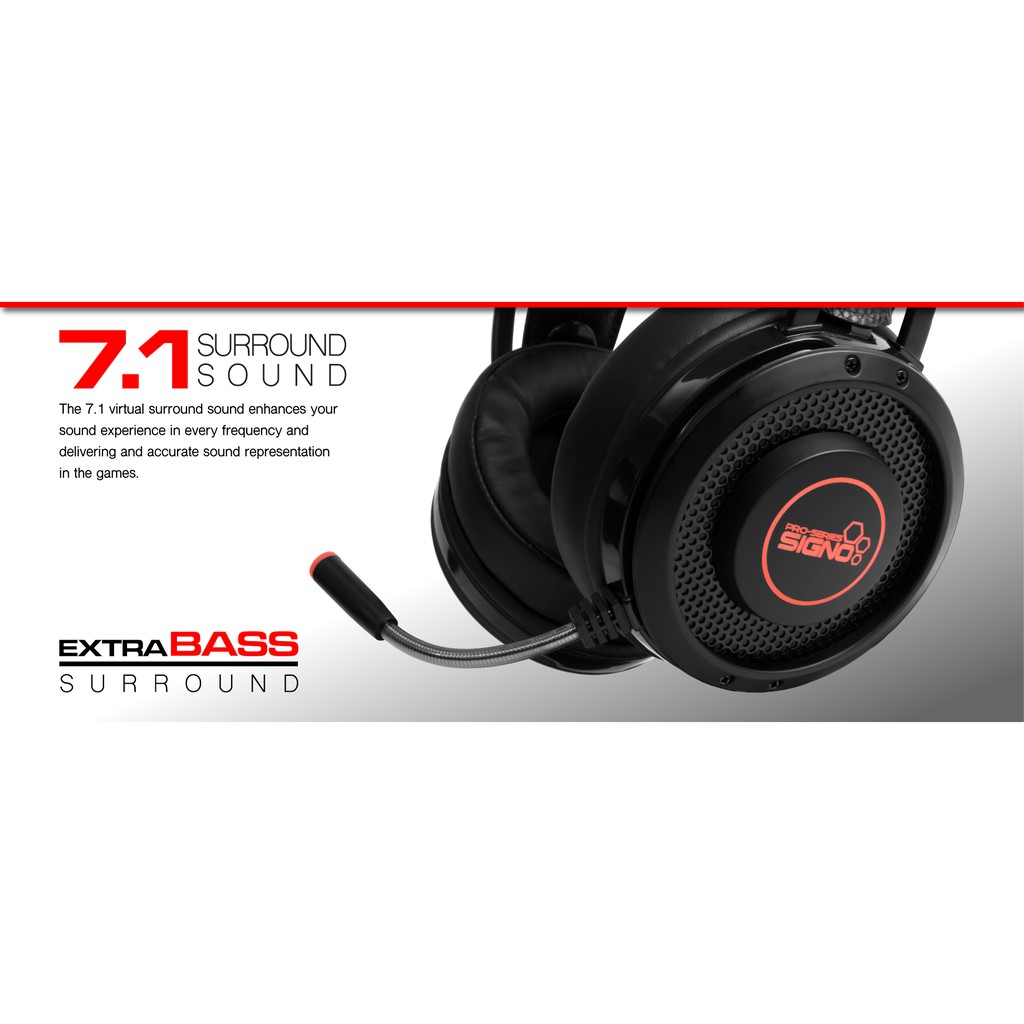 หูฟังเกมมิ่ง SIGNO HP-825 หูฟังคอม Gaming Headset USB เสียง Virtual Surround 7.1 ประกัน 1 ปี