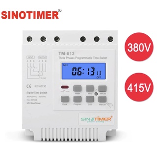 SINOTIMER TM613 380V 16A 3 เฟส Timer ไทร์มเมอร์  ตั้งเวลา ทำงานอัตโนมัติ โปรแกรมดิจิตอลรีเลย์ ปั๊มน้ำ มอเตอร์