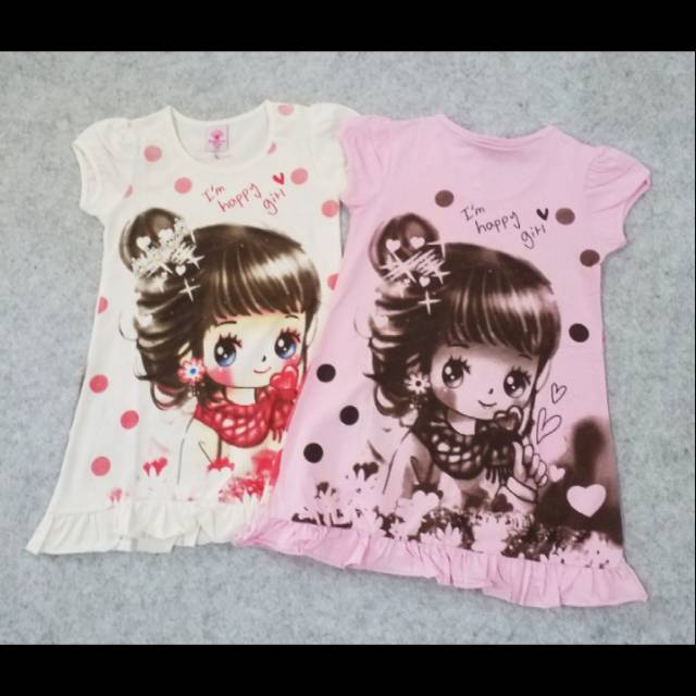 HAPPY GIRL T-SHIRT DRESS (6724)