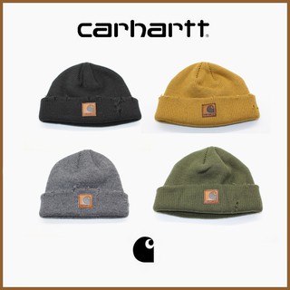 carhartt หมวกขนสัตว์คุณภาพสูง แบบมีรอยขาด แฟชั่นตามบุคลิกภาพ สไตล์สตรีทฮิปฮอป สำหรับผู้ชายและผู้หญิง