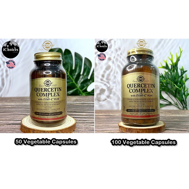 เควอซิทิน Solgar® Quercetin Complex with Ester-C Plus 50 or 100 Vegetable Capsules