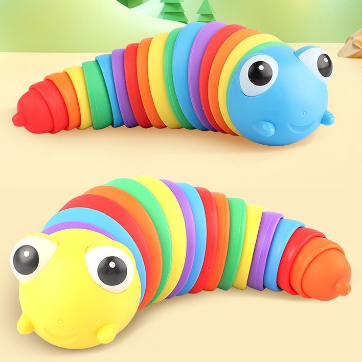 Tiktok ของเล่นหนอน ของเล่นเด็ก หนอนของเล่น Fidget slug caterpillar toy รถของเล่น รถเด็กเล่น หมุนได้ 360 องศา