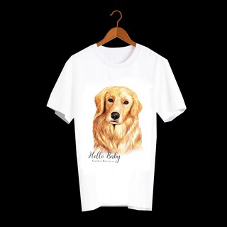 เสื้อลายหมา DGR003 golden retriever เสื้อยืด เสื้อยืดลายหมา เสื้อยืดสกรีนลายหมา