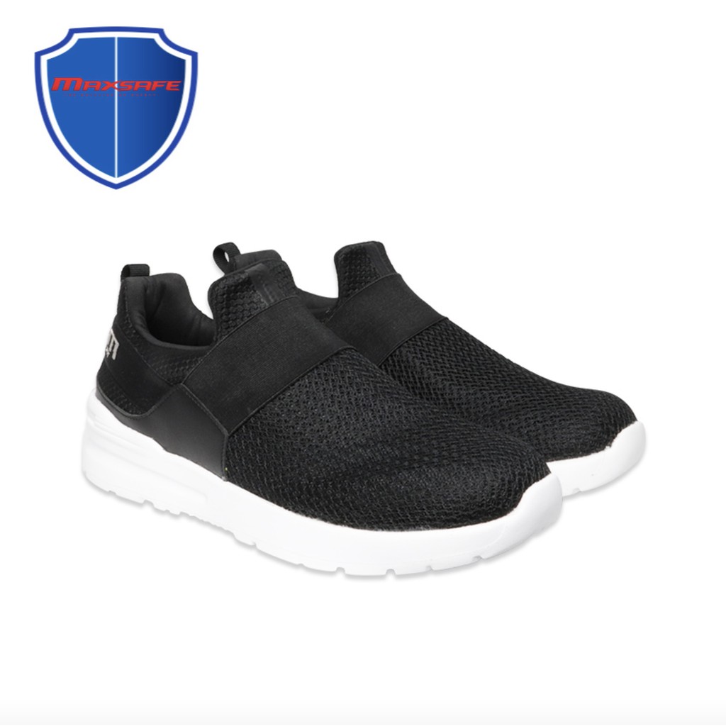 รองเท้าเซฟตี้ ชนิดสวม(Slip On)  สีดำ MAXSAFE รุ่น  SP15271