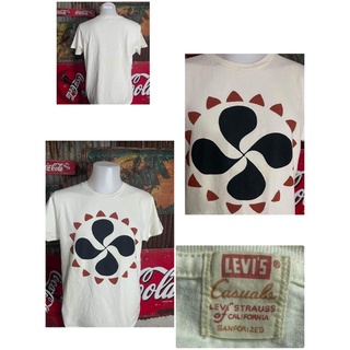 เสื้อป้ายLevi’sงานเก่า (อก21/ยาว26) ผ้าขาว เสื้อยืดUSAมือสอง