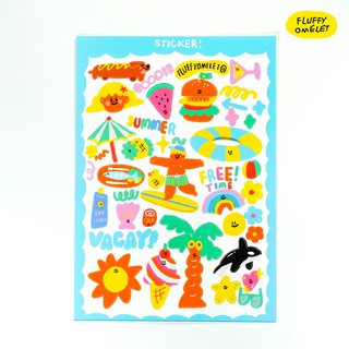 FLUFFY 0MELET - FLUFFY SUMMER STICKER A6