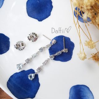 Aquamarine Lady Earring ต่างหูออกงาน ต่างหูพลอยแท้