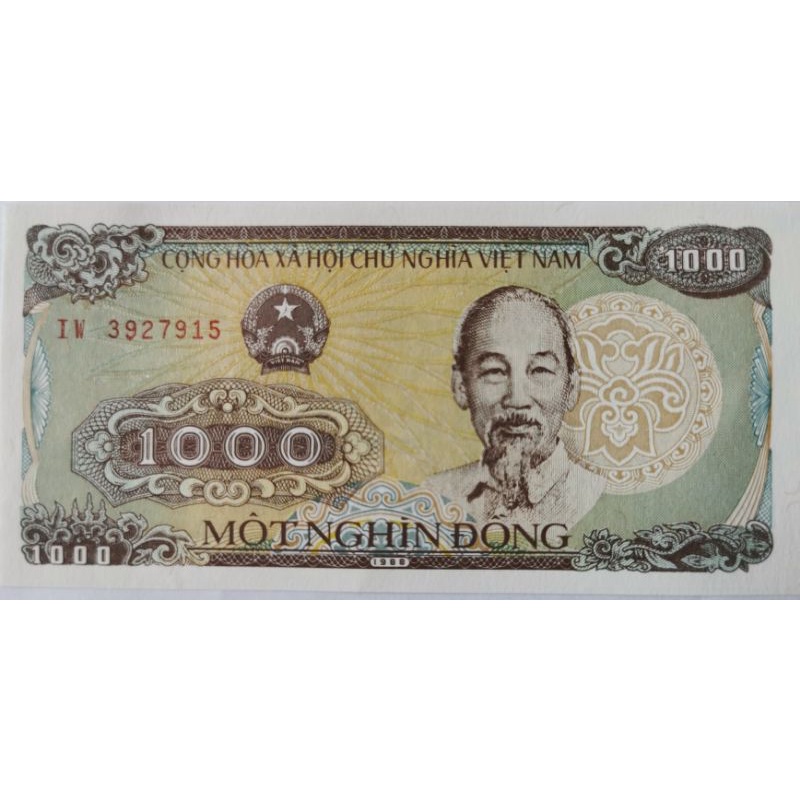 แบงก์​สะสม​ เวียดนาม​ Vietnam, 1000 Dong, ไม่​ผ่าน​ใช้​ UNC, B014
