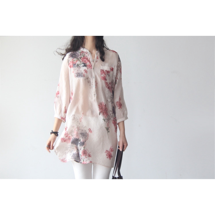 เสื้อเชิ้ตลายดอกแขนยาว - รูปที่ 6