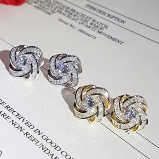 diamond Earring ต่างหูทรงเกลียวเพชรปาเกส