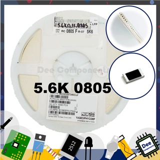 5.6K Ohm 0805 ±1% 125 mW -55°C ~ 155°C RC0805FR-075K6L YAGEO 1-A1-26 (ขายยกแพ็ค 1 แพ็ค มี 100 ชิ้น)