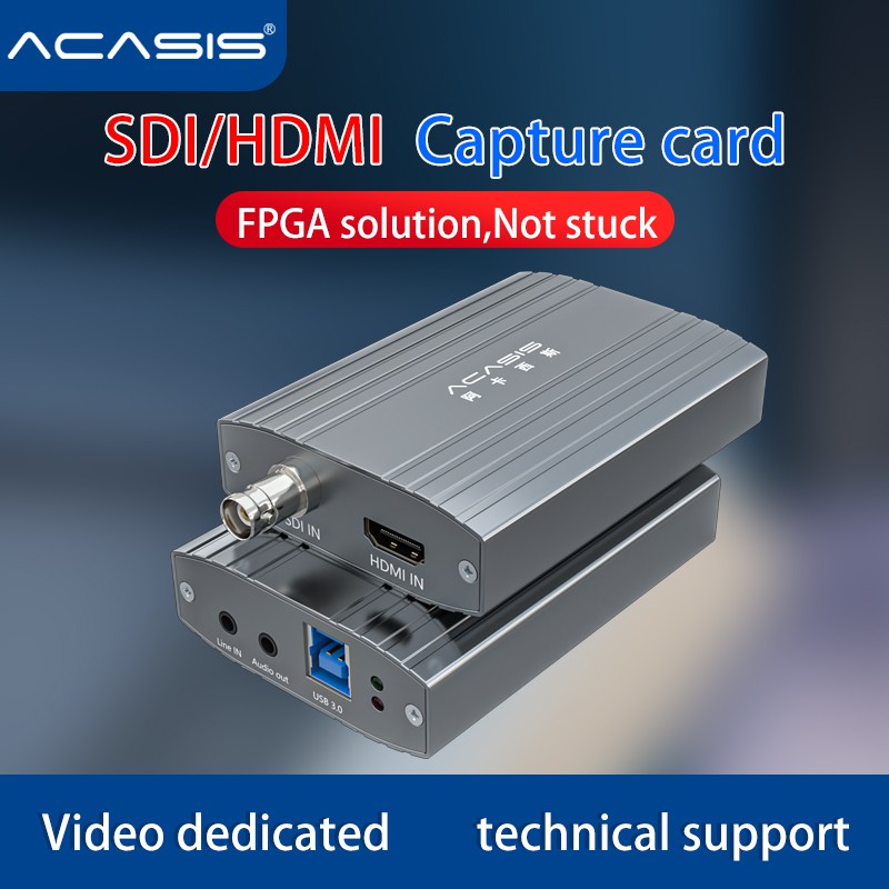 Acasis อะแดปเตอร์การ์ดจับภาพวิดีโอ USB3.0 SDI HDMI 1080P 60FPS HDMI เป็น USB 3.0 สําหรับ PS4 Xbox Nintendo Switch DSLR HDVC3