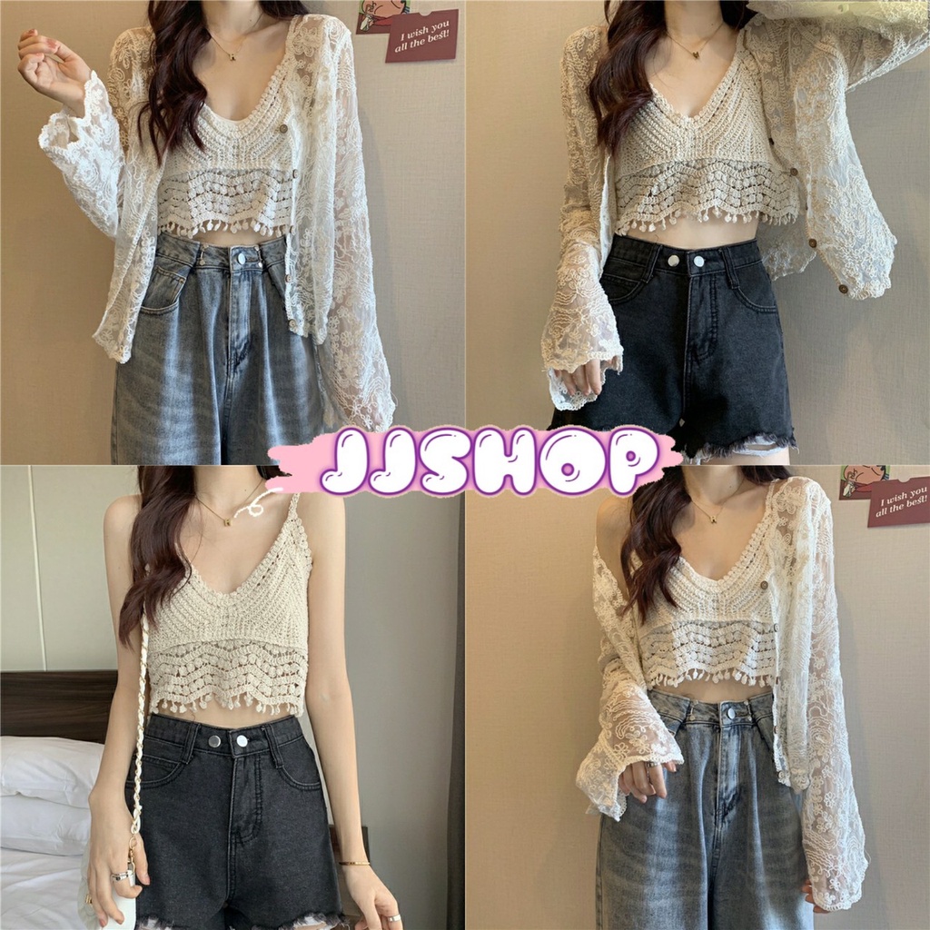 JJ Shop​💜​พร้อมส่ง  เสื้อถักไหมพรม สุดวินเทจ ใส่สบายใส่ทะเลเก๋ๆน่ารัก "19999"