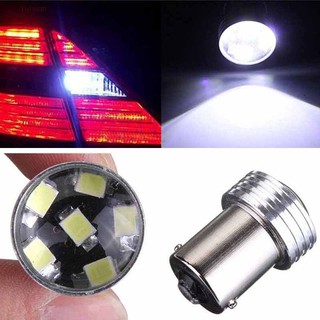 Yuhuan หลอดไฟเลี้ยวรถยนต์ LED 1156 BA15S 6SMD 2835 สีขาว 2 ชิ้น