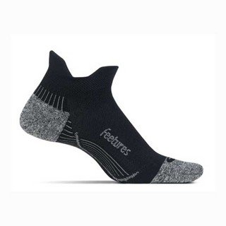 FEETURES Plantar Fasciitis Relief Light Cushion No Show Tab Black 2019 (ถุงเท้าวิ่ง)