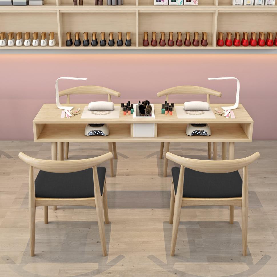 Japanese-Style Simple Solid Wood Single Double Nail Table Nail Table ...