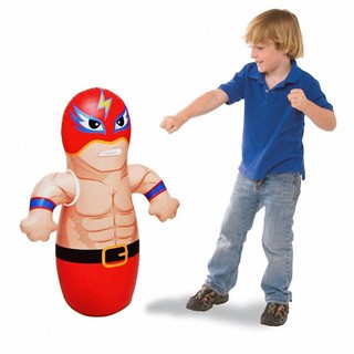 ﻿MOMMA ตุ๊กตาล้มลุก เป่าลม นักมวยปล้ำ 3 มิติ ( 3D Wrestler Rocking Doll )