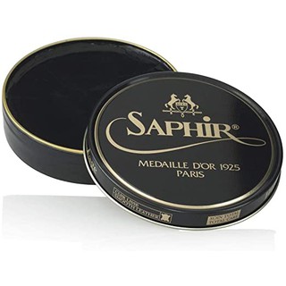 Saphir Médaille dOr Pâte de Luxe แวกซ์ขัดรองเท้า สีดำ ขนาด 50 ml สูตรเงาที่สุดในโลกที่แชมป์ขัดรองเท้าระดับโลกเลือกใช้