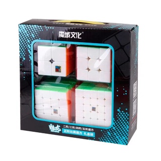 Moyu Dragon 2345-Order Rubiks Cube Combination Set Solid Color 2345-Order Rubiks Cube กล่องของขวัญของเล่นเด็ก T50S