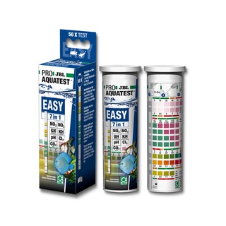 JBL PROAQUATEST EASY 7in1 test strips for quick testing of aquarium water - แถบทดสอบสำหรับค่าน้ำ 7 ค่าที่สำคัญใน 1 นาที