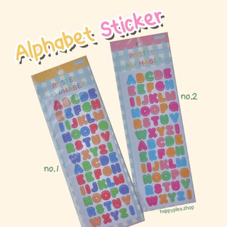 ลด 20% ทั้งร้าน ใช้โค้ด SBC6SU  สติ๊กเกอร์ตัวอักษรสีจพาสเทล Colourful Alphabet Sticker