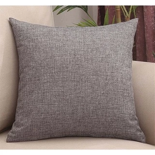 <Hot>ปลอกหมอนผ้าลินิน สีเทา 55×55.50x50,45x45,40×40.ปลอกหมอนอิง ระบายอากาศ สําหรับตกแต่งบ้าน โซฟา