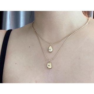 สร้อยคอมินิมอล gold plate Tear drop necklace